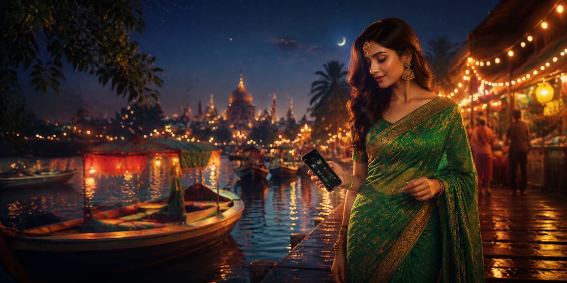 সুন্দরবন এলাকায় বাজি ধরার জন্য মোবাইল অ্যাপ ব্যবহারের দৃশ্য